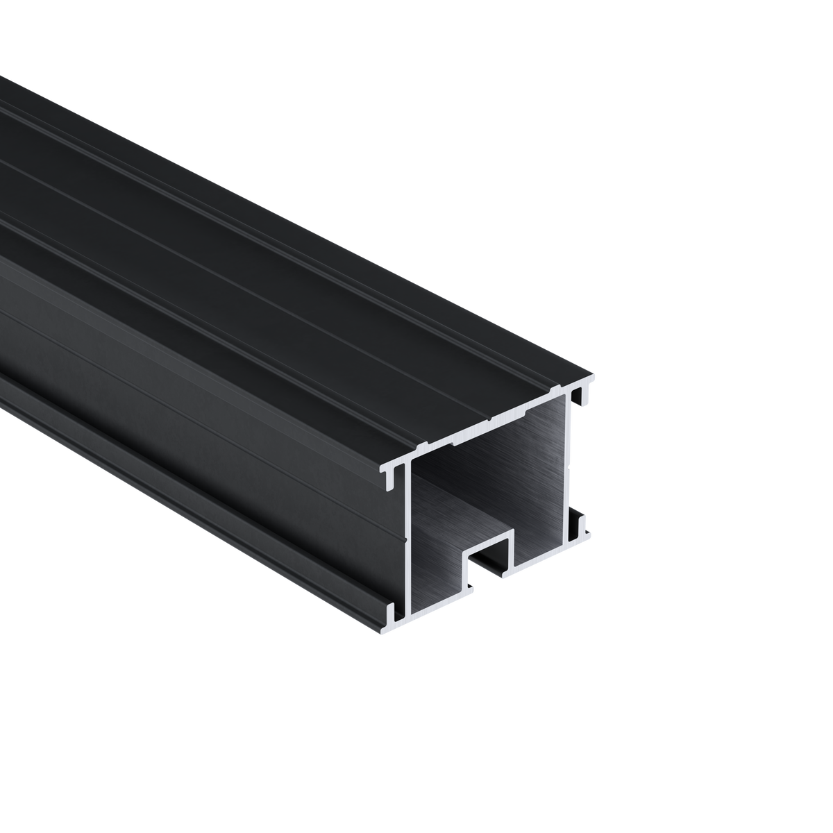 Lambourde aluminium 40x60 mm, gamme Structural, vue détaillée sur fond neutre