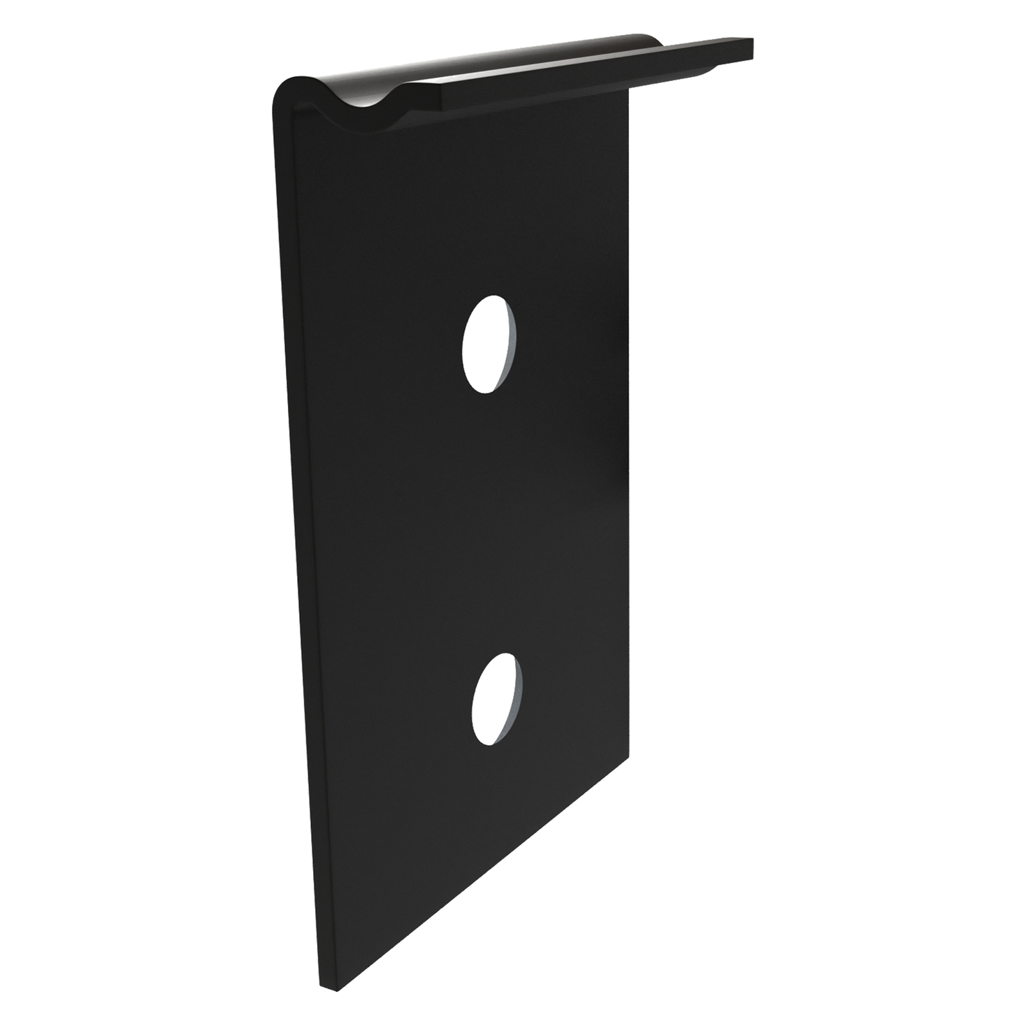 Système de fixation inox pour terrasse, clip noir avec deux trous circulaires