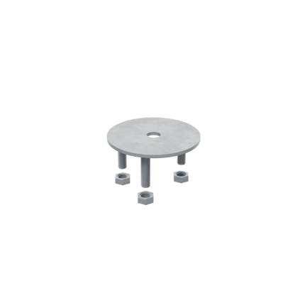 Support de lambourde réglable M16 inox gamme Spiral, vue détourée
